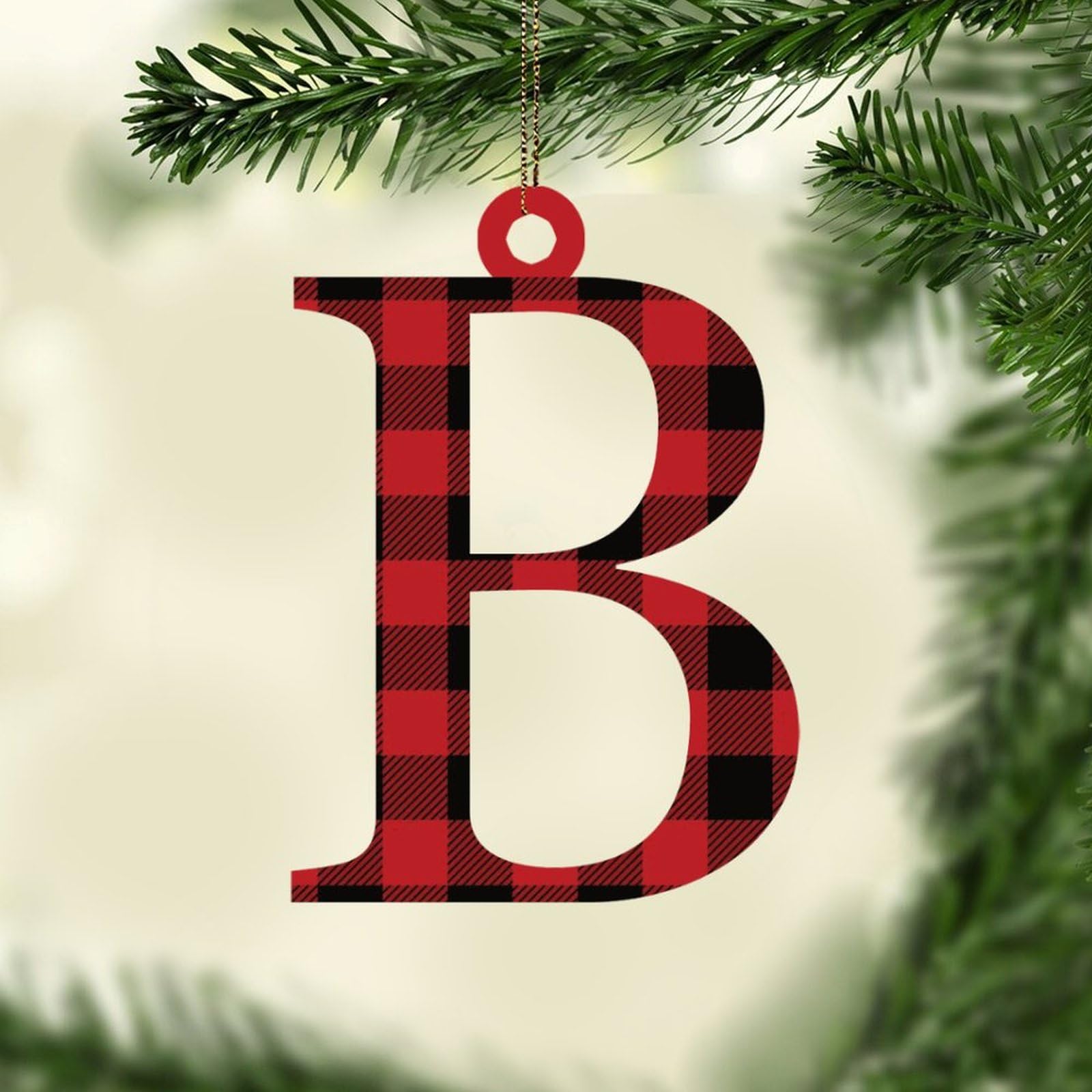 Décos De Noël Amusantes En Acrylique 2D - Sapin, Pendentifs Et Boules Rouges à Accrocher