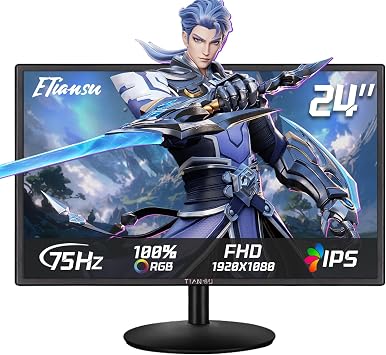 24in 75Hz FreeSync 100%sRGB,90%DCI-P3 HDMI EyeCare for Game,Office