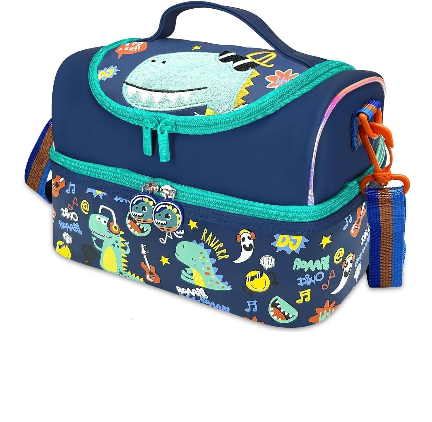 ARNIYAVALA Kids Double Decker Cooler Insulated Lunch Bag Large Tote for Boys, Girls, Men, Women, with Adjustable Strap (Space) (B0CTR3GYYP) Amazon Price History, Amazon Price Tracker