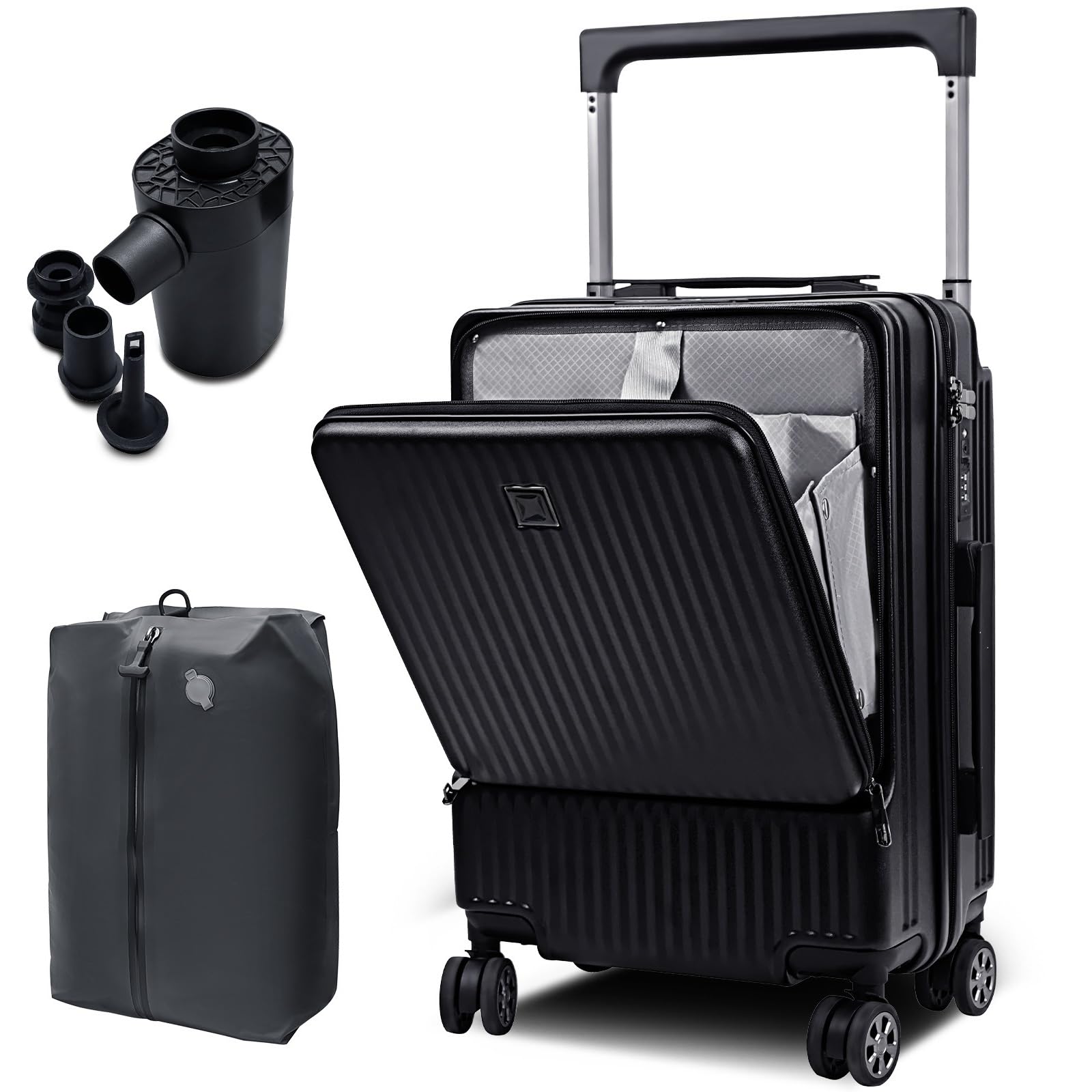 Amazon | [Hanana] スーツケース 真空圧縮袋付き 電動ポンプ付き 3点