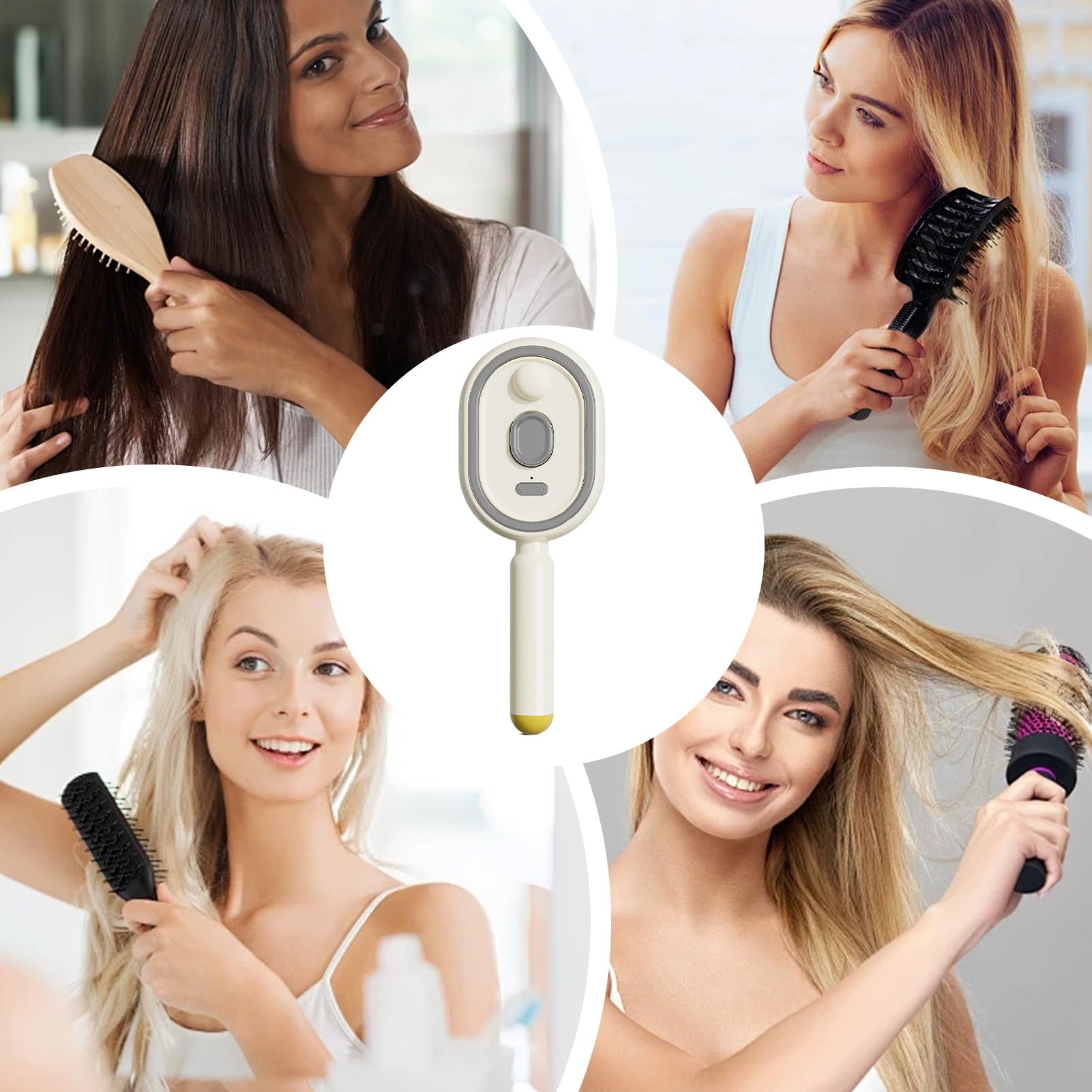 Spazzola massaggiante per cuoio capelluto - Pettine massaggiante | Pettine a spazzola - Massaggio con spray elettrico con applicazione di olio per capelli nano-spray. Volumizzante, levigante e