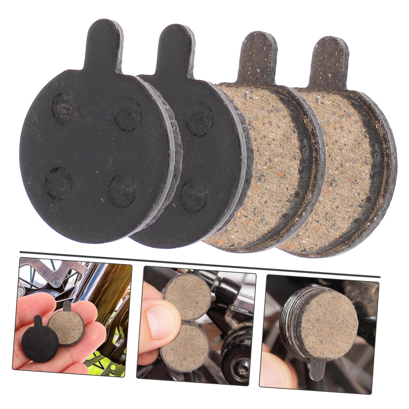 BESPORTBLE Pastiglie dei Freni A Disco della Bicicletta Pedali Pastiglie Freno Cremagliera Kit Pasticche Freni City Bike Fornitura Bici Fornitura Ciclistica Semimetallo Black