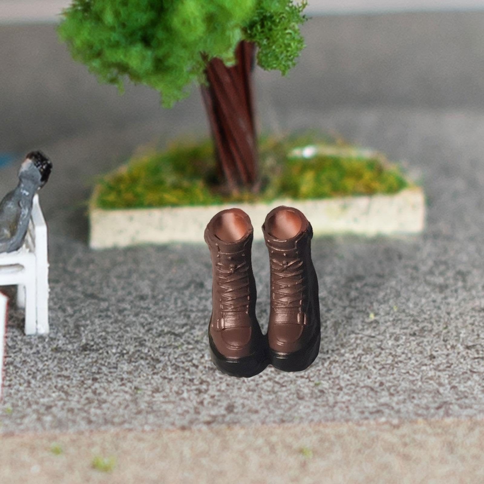 Stivaletti alla Caviglia in 1/12 per Action Figure, Accessori per Bambole in Miniatura, Marrone