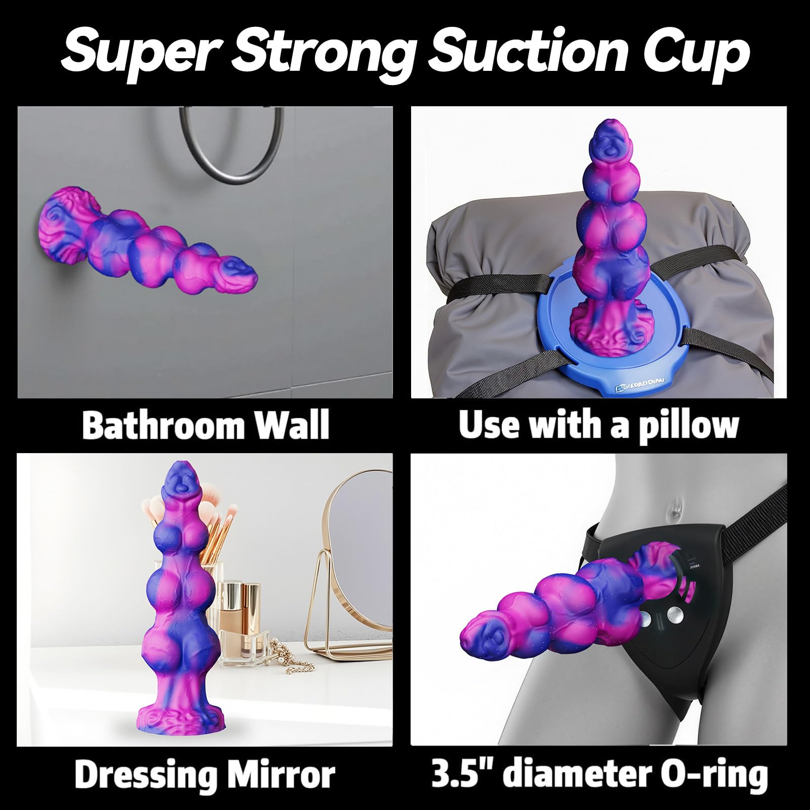 10.7"  Silicone 3 Knot Dildo–Fantasy Knotted Horse Dildo with Suction Cup, G-Spot & Clitoral Stimulating Large Adult Sex Toy for Women, Men, Gays, Anal Plug, Wall, Thicker: Monster Dildo