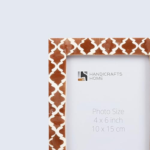 Miniatura 4 de Handicrafts Home Marcos de fotos de 4 x 6 pulgadas, paquete de 2 marcos de fotos hechos a mano de la colección Casablanca, perfectos para pared y