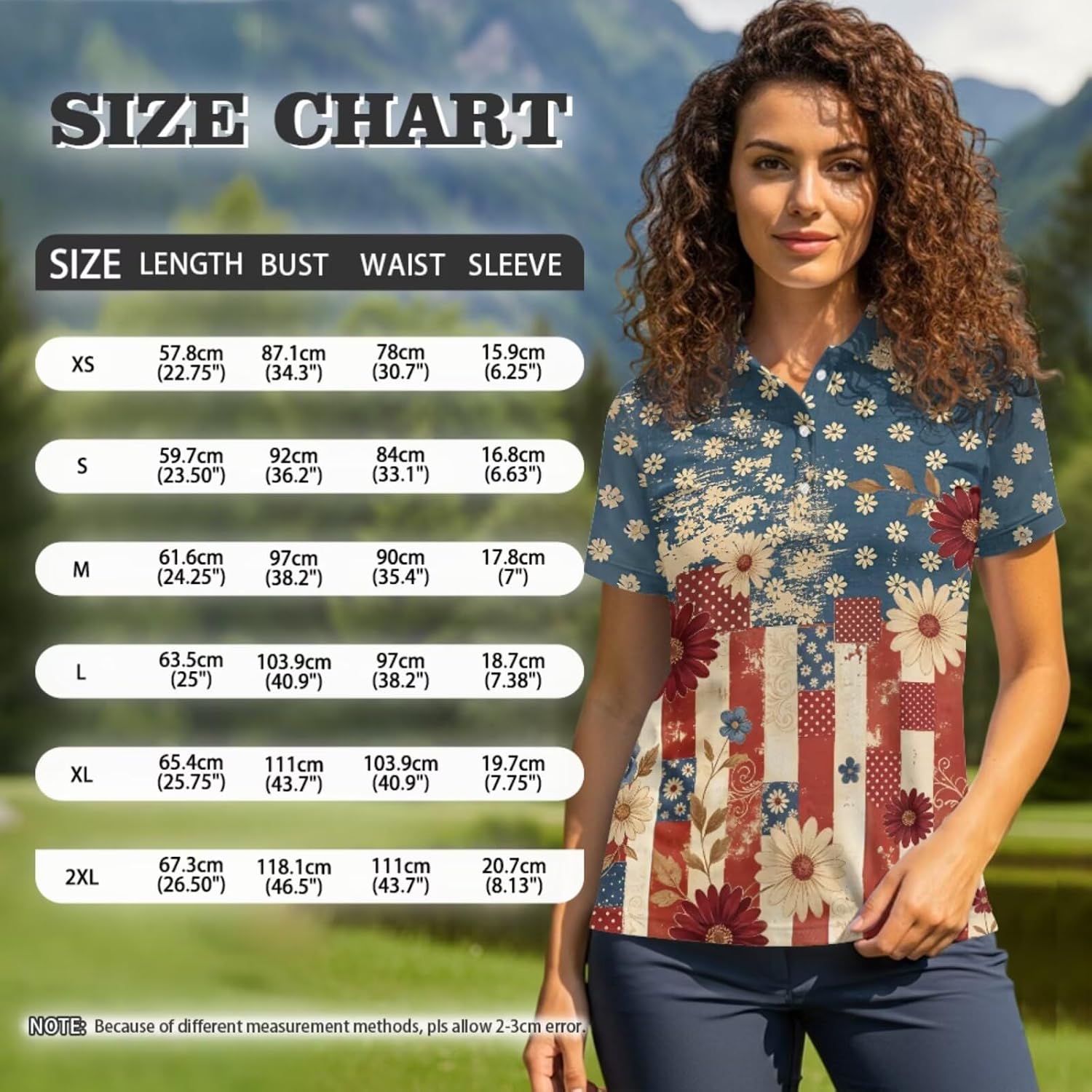 Women Golf Polo Shirt and Sun Visor Cap 2 Pcs Set Novelty Graphic Golf Short Tops
