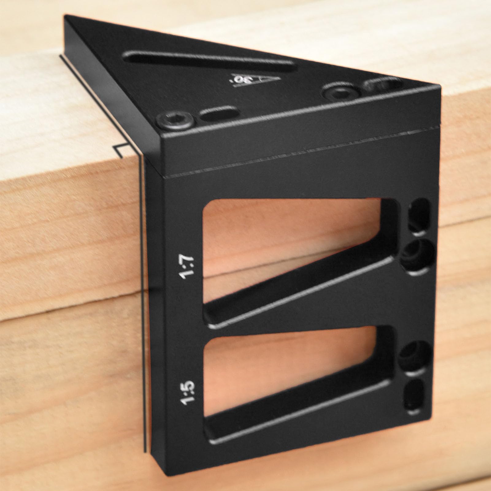 Yomiyuyr 3D Multi Angle Measuring Ruler,3D Woodworking Square Aluminum Alloy Multi Angle Measuring Ruler 45 90 Degree Carpenter Square Protractor - Versatile Tool for Woodworking