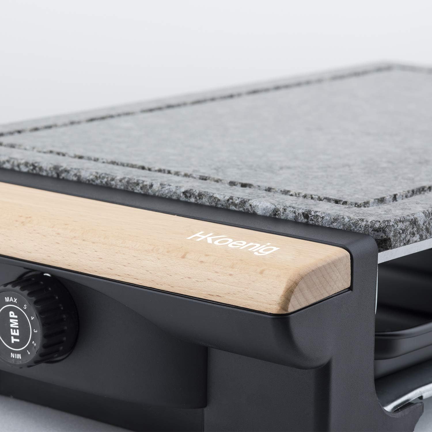 H.Koenig RP320 Piastra di cottura in granito/Grill, Superficie di cottura 37x23cm, 1300W H.Koenig RP320 Piastra di cottura in granito/Grill, Superficie di cottura 37x23cm, 1300W