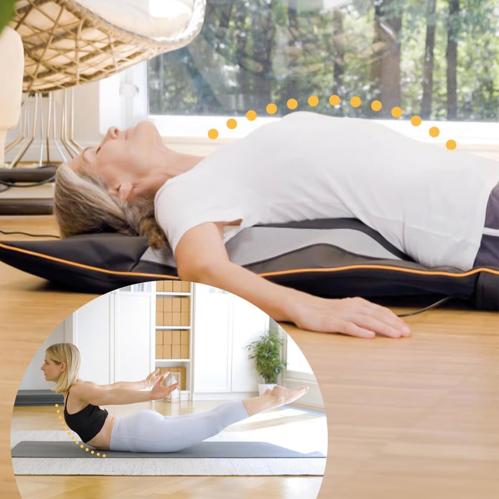 Belena Air Stretch - elektronische Stretch & Massagematte - Ganzkörpermassagematte mit Wärmefunktion - Massage - Yoga-inspirierte Dehnung für Schultern, Rücken und Nacken