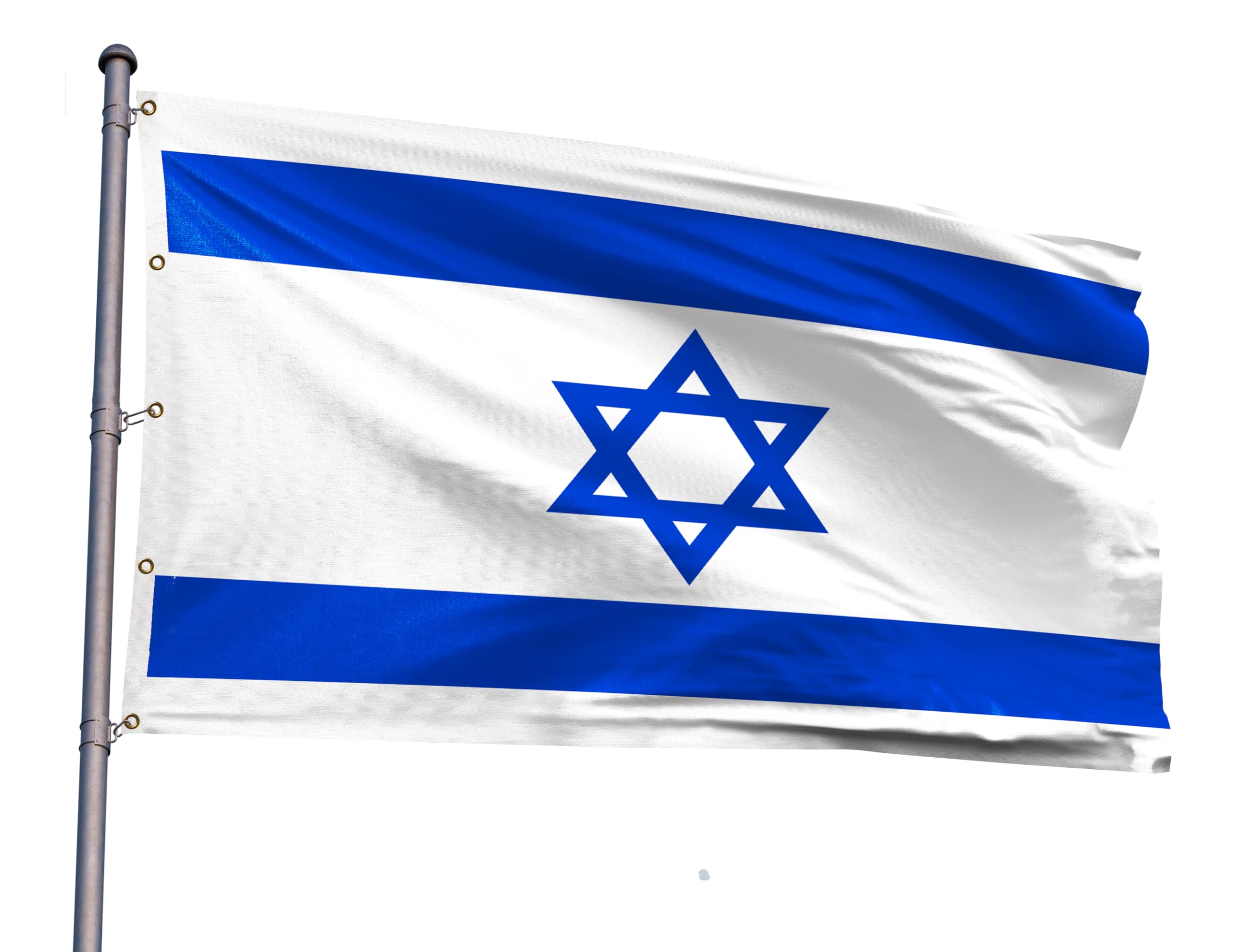 PLAIEI Extra Large Israel Flag 12x18FT Giant Israeli National Flag Printed 100D Polyester With 5 Grommets For Israelite Themed Festival Events Parades Party Decor