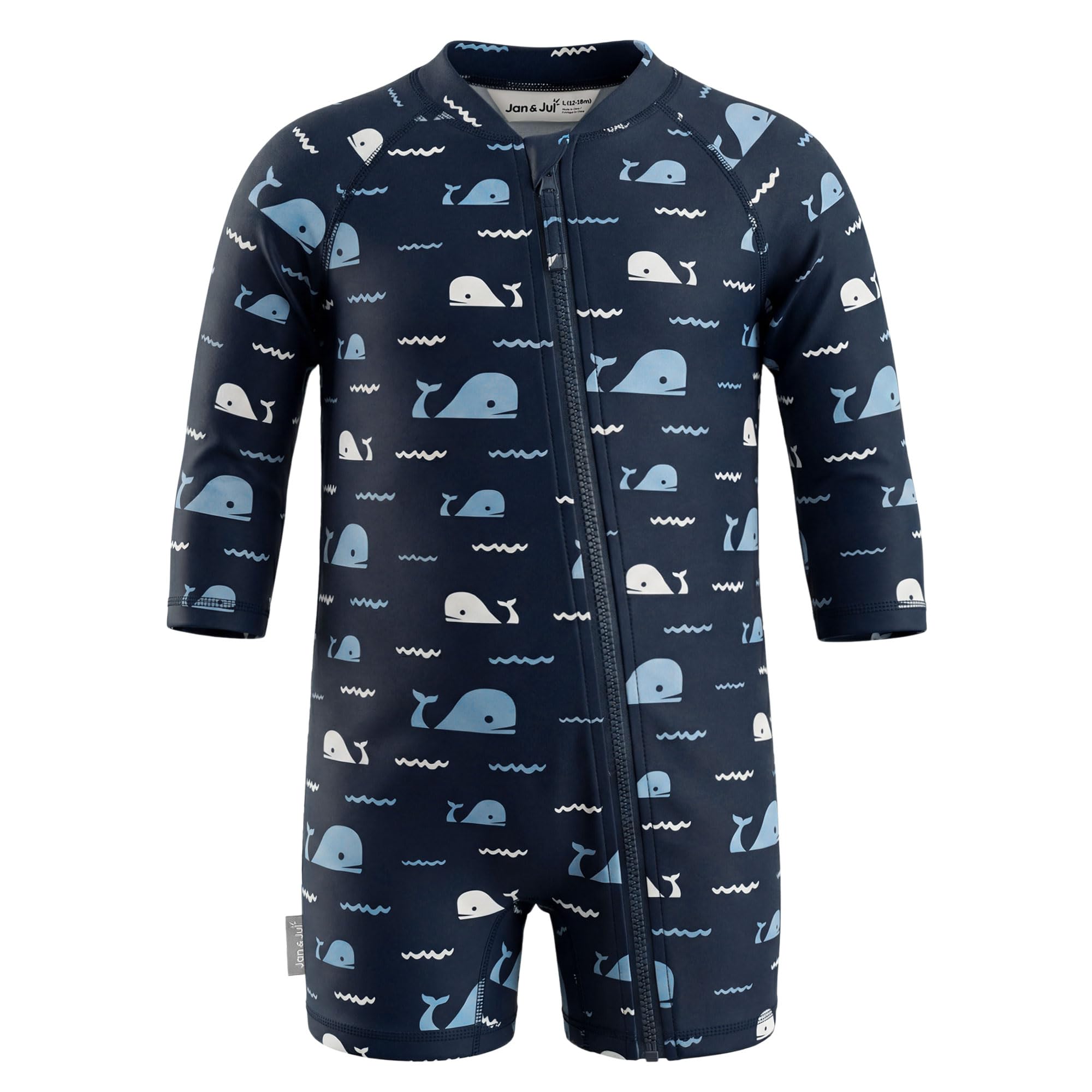 JAN &amp; JUL Long Sleeve 1-pc UV Jumpsuit Rash Guard (Baby, Toddler)
