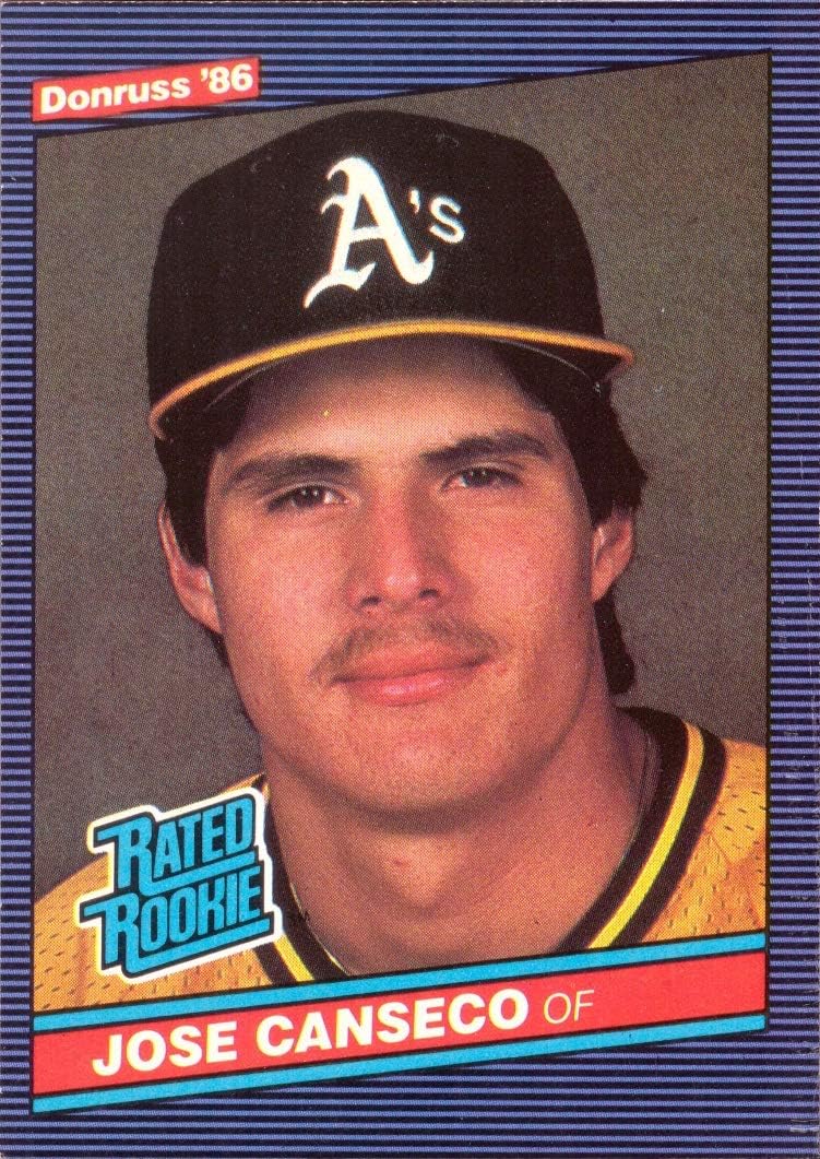 1986 Donruss Baseball #39 Jose Canseco Rookie Card - Rated Rookie