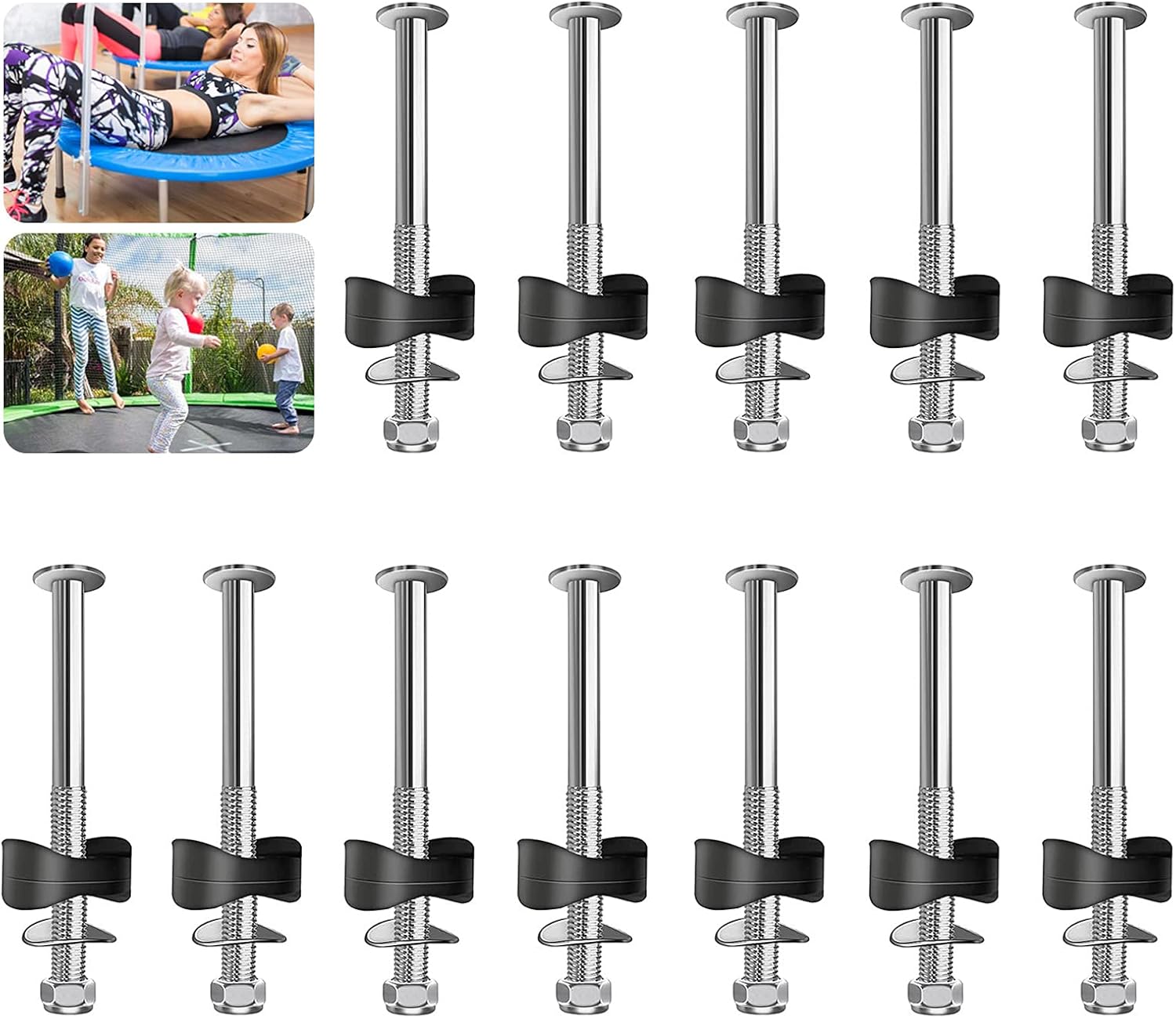 12 Pack Trampoline Screws, Steel Trampoline Accessories
