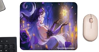 Credit Printing & Merchandise | Honkai Star Rail | HSR | XXL Mouse Pad (280 x 580 x 3 mm) / Small Mouse pad (220 x 175 x 3 mm) Gaming, Office, Personal Use | Fanmade (Black Swan, S)