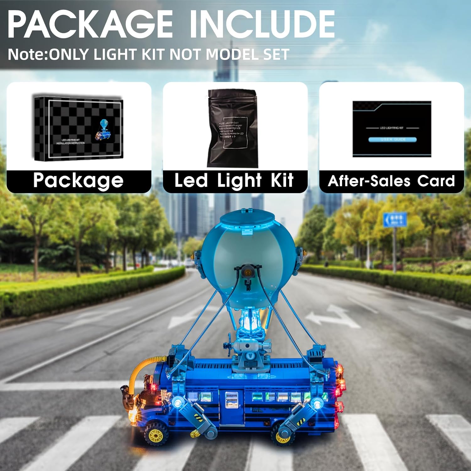 LED Light for Lego Fortnite Battle Bus 77073 Set, Light Kit Compatible with Lego 77073 Building Blocks Model, Not Included The Model Set