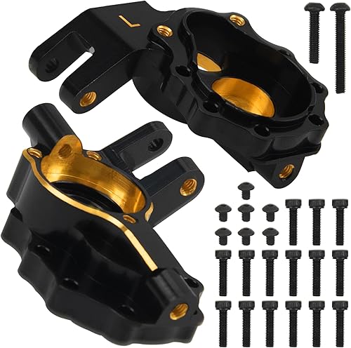 Miniatura 4 de ShareGoo - Cubiertas de latón TRX4 para eje de portal, contrapeso, compatibles con Traxxas 110 TRX4 TRX6 RC Crawler Car (juego 6 en 1)