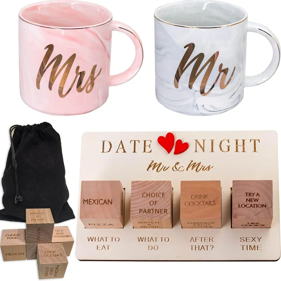 Mr Mrs Mugs Date Night Dice Set- Bridal...