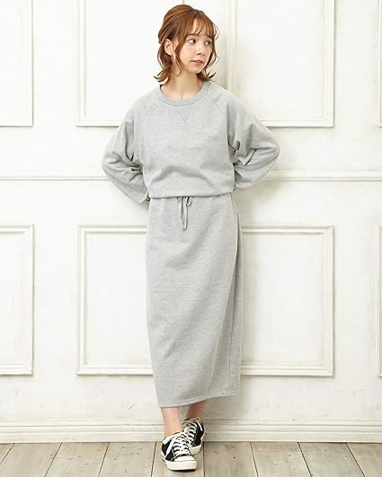 Amazon Co Jp イング Ingni ブラウジングスウェット ワンピース 1191 グレー M 服 ファッション小物