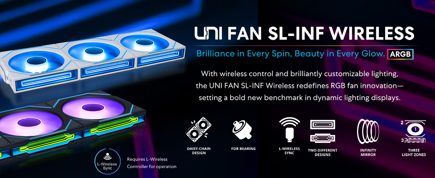 Amazon.com: Lian Li UNI Fan SL-Infinity Wireless - 120 Single Pack