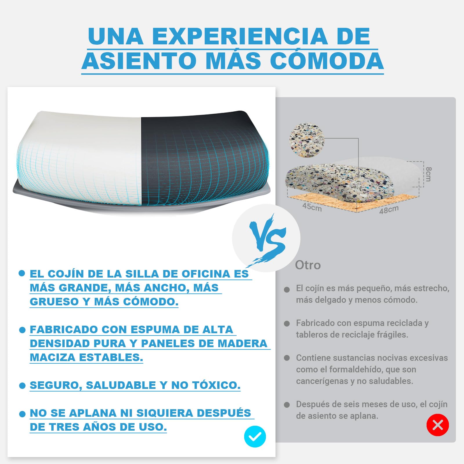 MELOKEA Silla de Oficina 200kg, Bloqueo en 3 Posiciones, Silla Ergonómica XXL, Ancha y Grande, para Altura Corporal 160-202 cm, Reposabrazos 3D, Apoyo Lumbar Dinámico Ergonómico, Silla de Escritorio