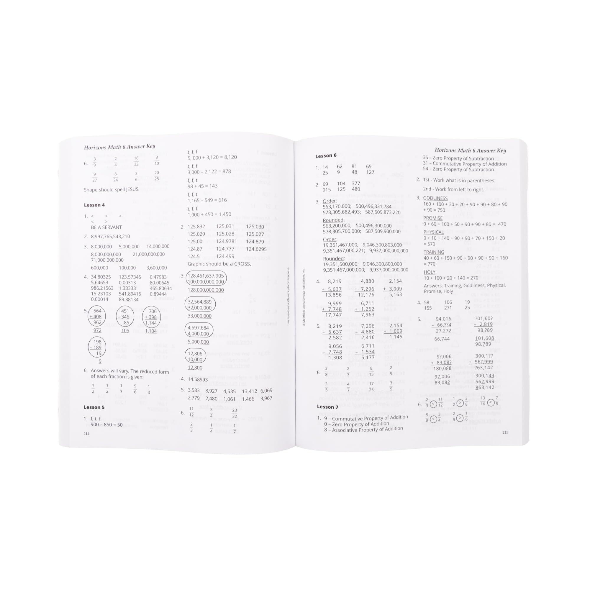 Horizons Mathematics, Grade 6, Teacher's Edition