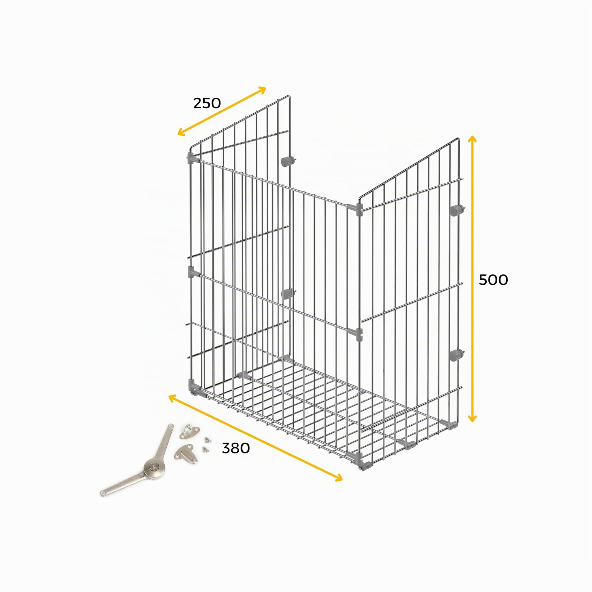 Emuca - Wäschekorb Wäsche für Modul 450mm, Wäscheschrank mit ausklappbarem, Verchromt, Stahl