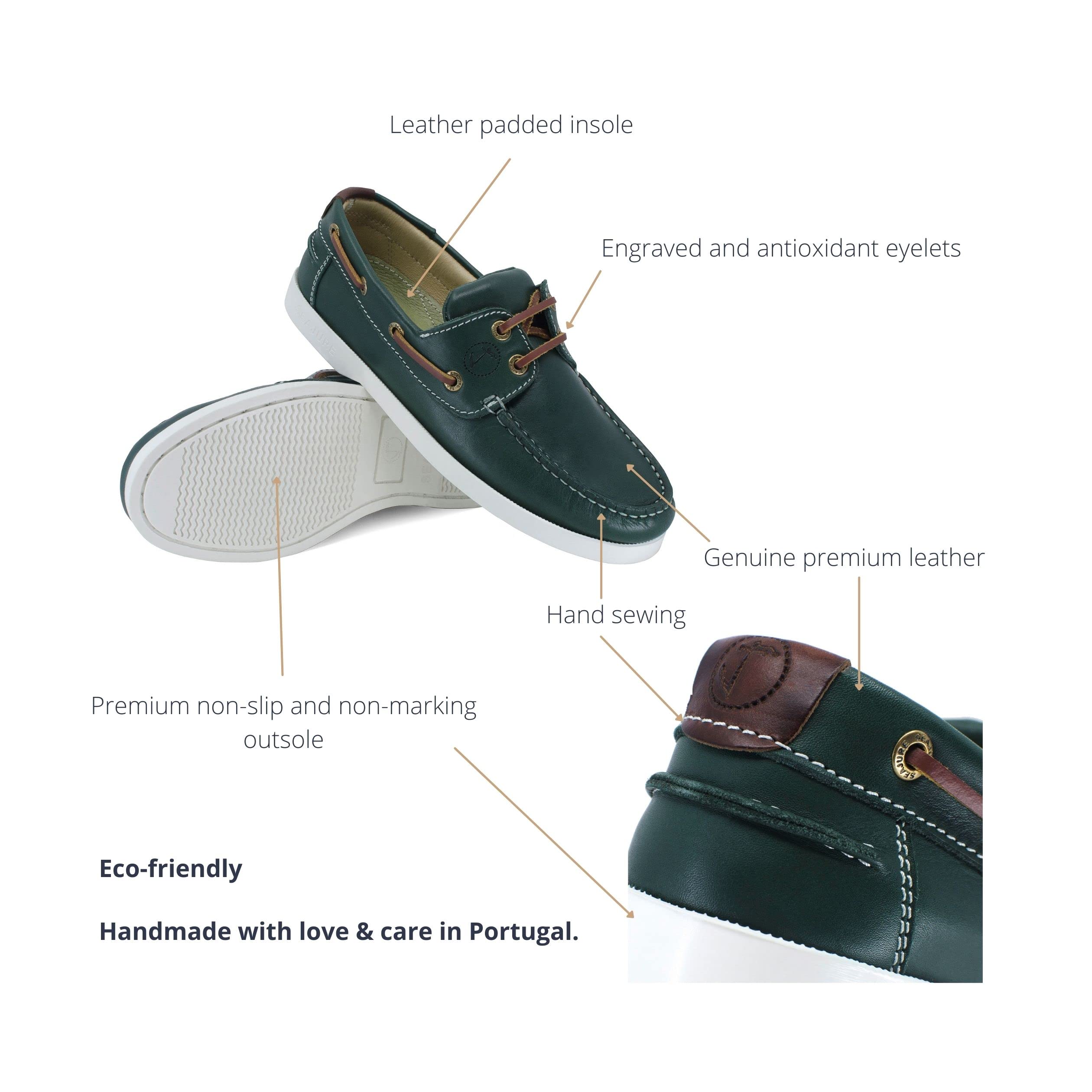 Seajure Zapatos Náuticos de Mujer Matira Cuero Verde