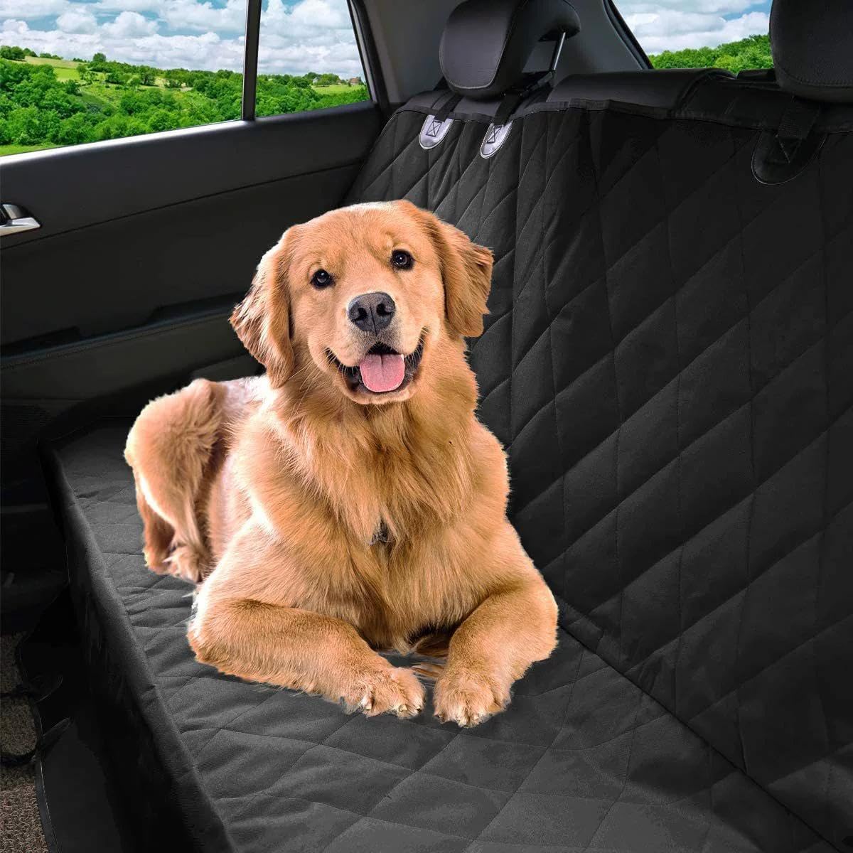 Funda de Asiento para Perros para Mercedes-Benz GLK Classe X204. 2009-2015, Protector de Asiento Trasero Impermeable Antideslizante con Cremallera de Reposabrazos