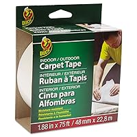 Vista 1 de Cinta de fibra de vidrio para alfombras interiores y exteriores marca Duck 392907, Rojo, blanco