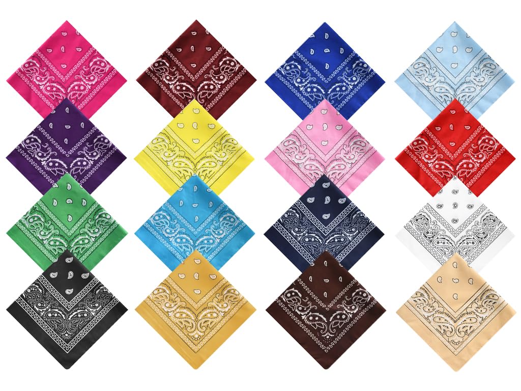 Kellegour 16 Pack Colourful Paisley Bandanas,Paisley Bandanas Assorted Cowboy,Paisley Bandana for Women Men for Men,Women,Kids,Team,Campers,Bikers,Hikers