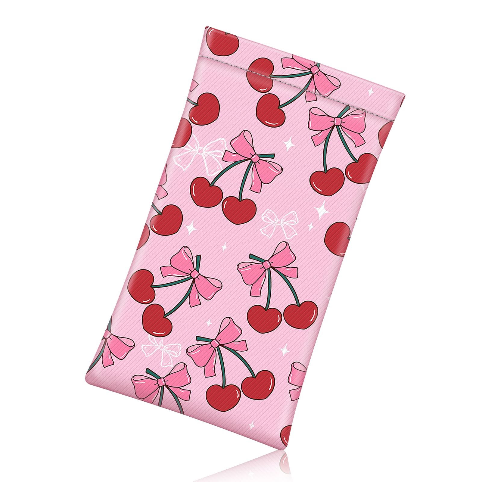 FINTIE Soft Eyeglasses Case with Cleaning Cloth, Squeeze Top Glasses Pouch