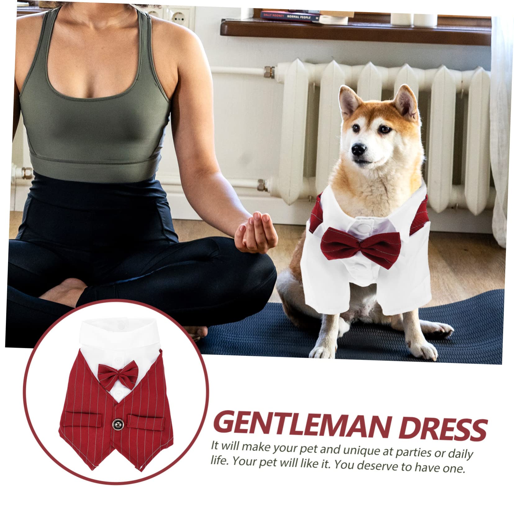 Housoutil 3 Pezzi Costume Per Animali Domestici Cane Festa Di Nozze Abbigliamento Alla Moda Del Gatto Riutilizzabile