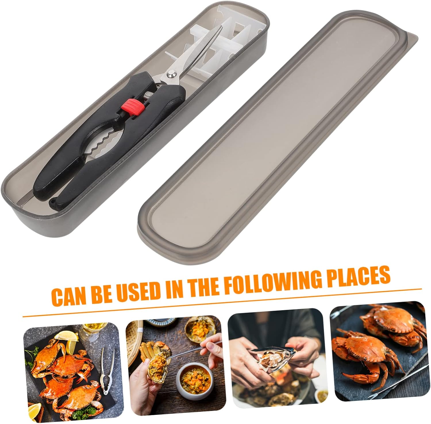 Crab Tools for Eating Crab Leg Scissors Seafood Cracker Stainless Steel Easy to Use