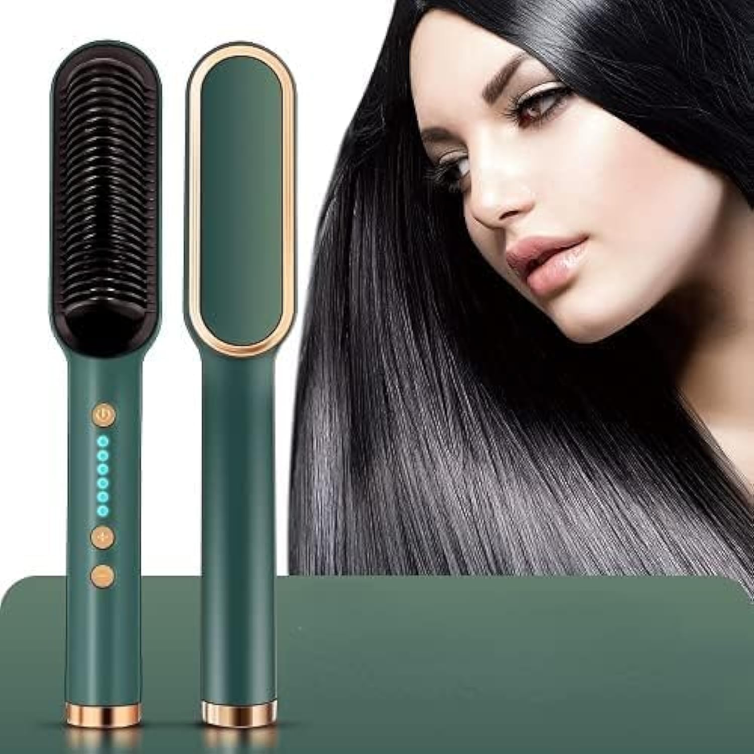 Professional Electric Hair Straightener Brush Heated Comb Straightening Combs Men Beard Hair Straight and Curly Styling Tools