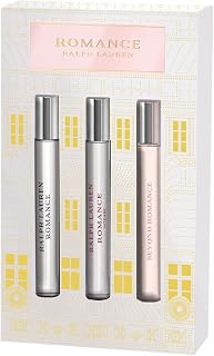 Romance Discovery Perfume Set - 3-Piece Travel Size Set - Floral Scented Fragrance with Rose, Sandalwood, Vanilla & Jasmine Notes - 0.3 Fl Oz Each