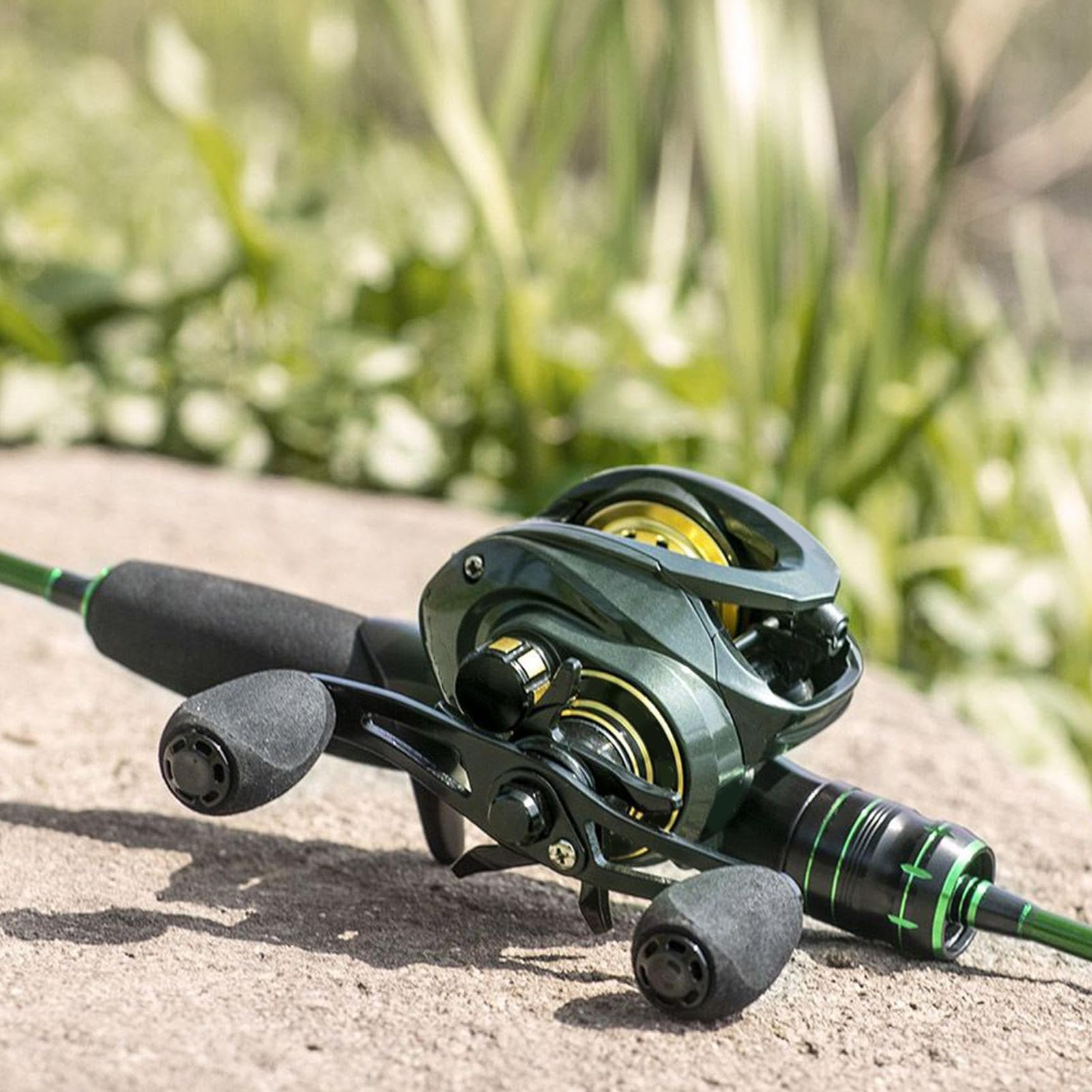 Kołowrotki Baitcaster Stopowy Kołowrotek Z Maksymalnym Hamulcem 8Kg | Ergonomiczny Kołowrotek Bait Feeder Dla Początkujących Entuzjastów Dorosłych