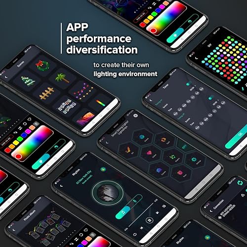 Miniatura 3 de BTF-LIGHTING WS2812B IC RGB Twinkle Smart Fairy Transparente Rugby Cadena USB DC5V 32.8FT Music Bluetooth Mesh APP IR Remote DIY Temporizador