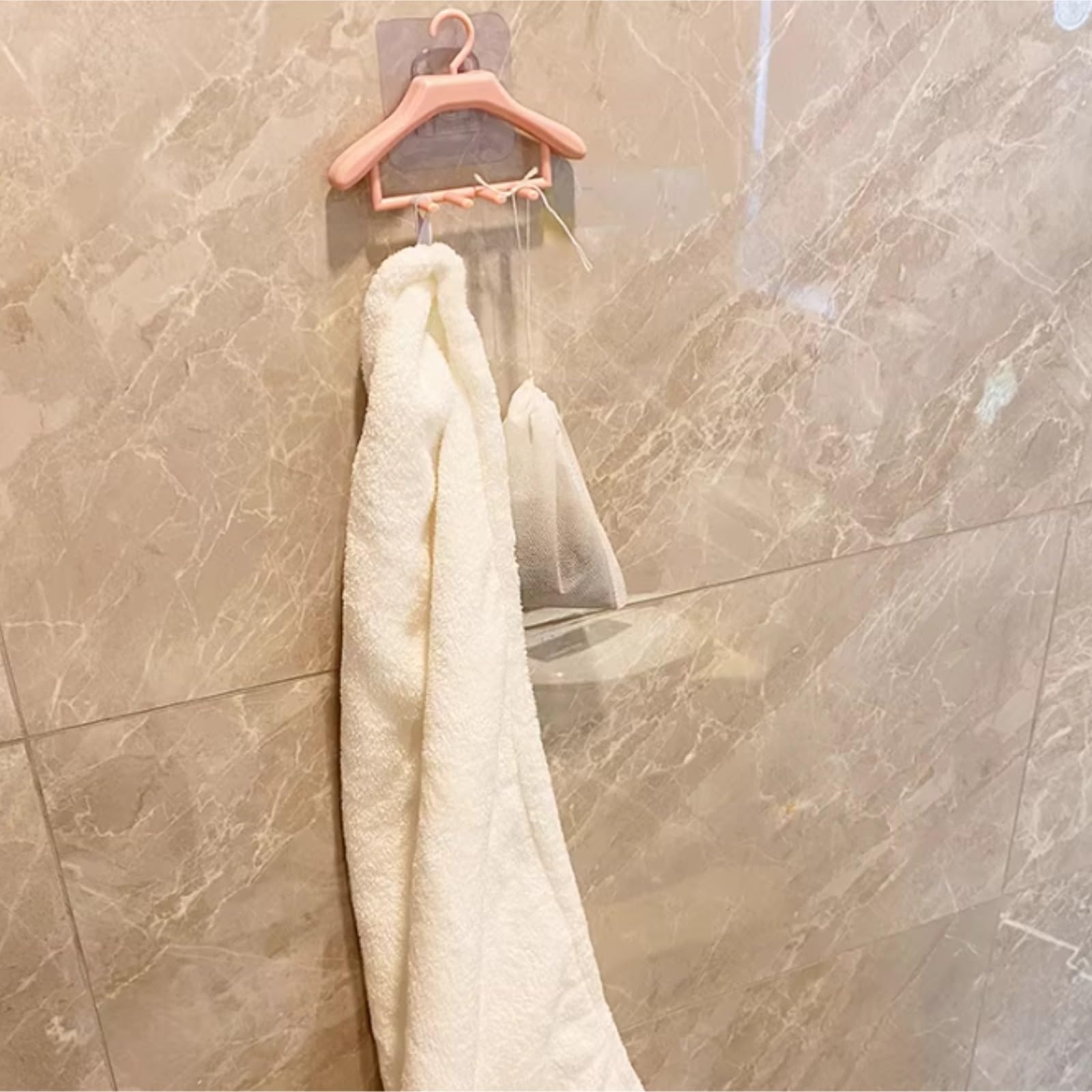 Bagno Porta Portaspazzolino da Parete a Forma di Appendiabiti in plastica autoadesiva Spazzolino Accessori(Blue)