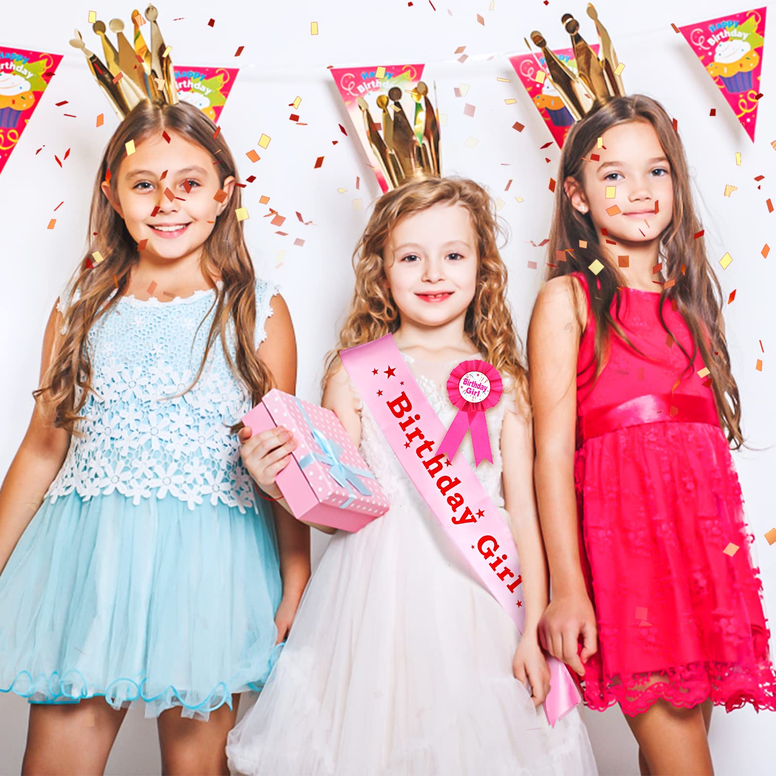 Lot De 2 Décorations D'anniversaire Pour Fille Comprenant Une