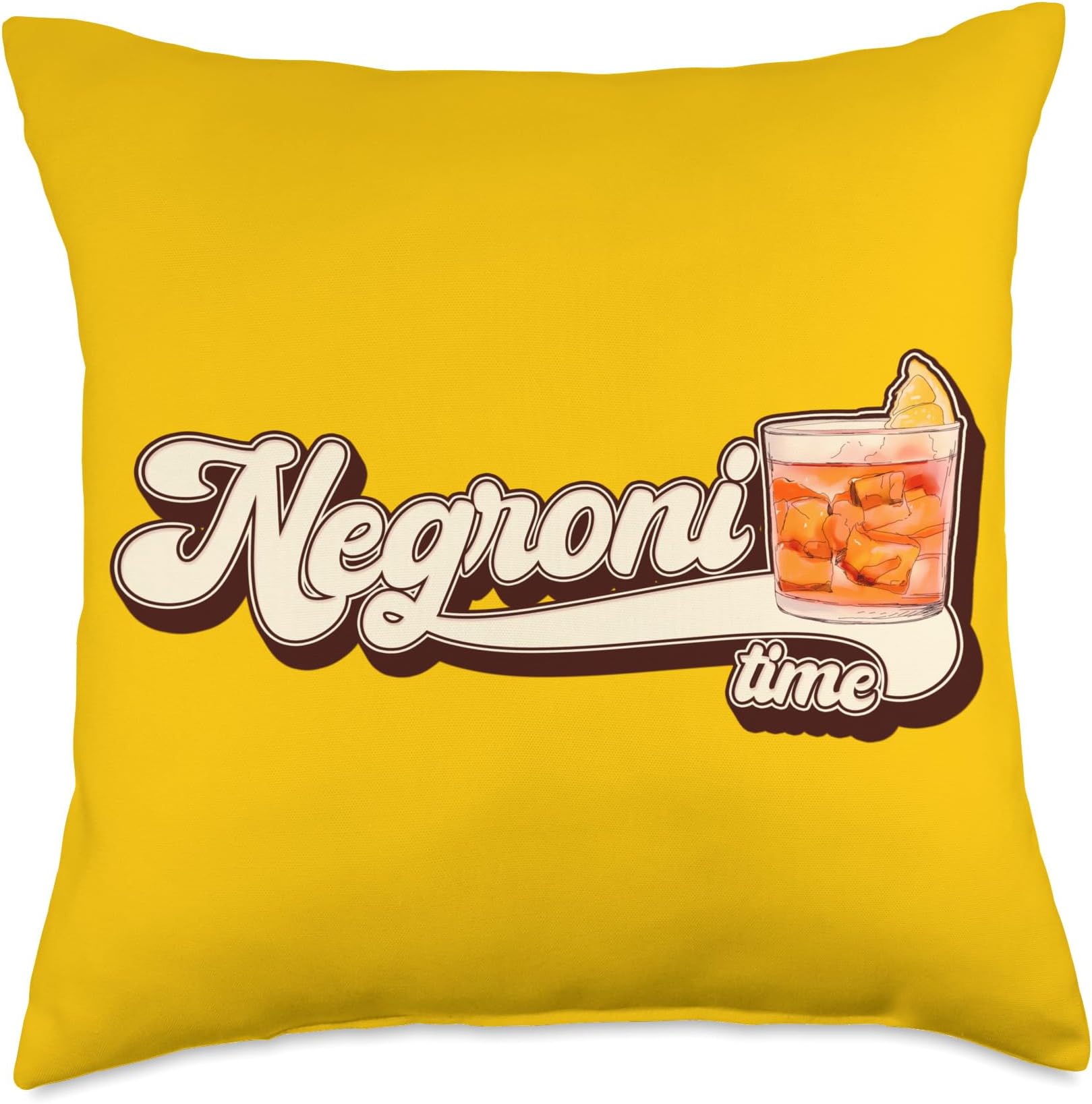 Negroni Time, Italian Aperitivo, Happy Hour Summer Cool Throw Pillow