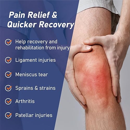 Miniatura 4 de Rodillera ajustable con bisagras, con bisagras policéntricas de doble cara, rodillera estabilizadora para lesiones de ligamentos ACL PCL MCL,
