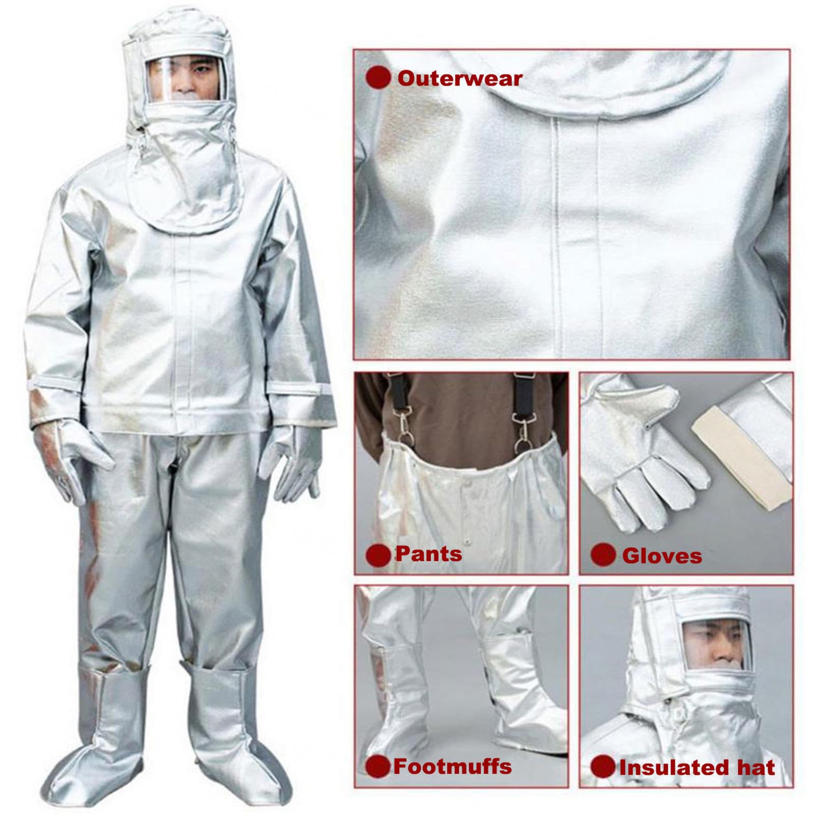 Ropa Ignífuga, Traje Aislamiento Ropa Soldadura Adecuado para Aeroespacial, Protección contra Incendios, Policía A Prueba Explosiones