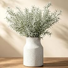 Ceramic Flower Vase, 8" Large White Vase,Decorative Vase for Home Kitchen