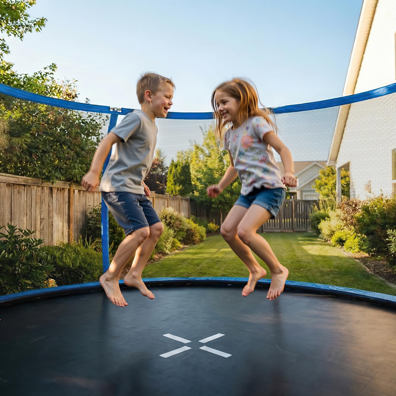 JUMMICO Trampolin Outdoor Ø 183/220/290/360 cm Komplettset mit Sicherheitsnetz, Randabdeckung & Montagezubehör, Rundes Gartentrampolin für Kinder