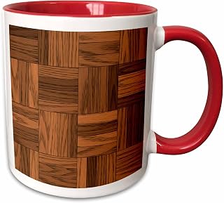 3dRose Parkay Floor 11oz Two-Tone Red Mug