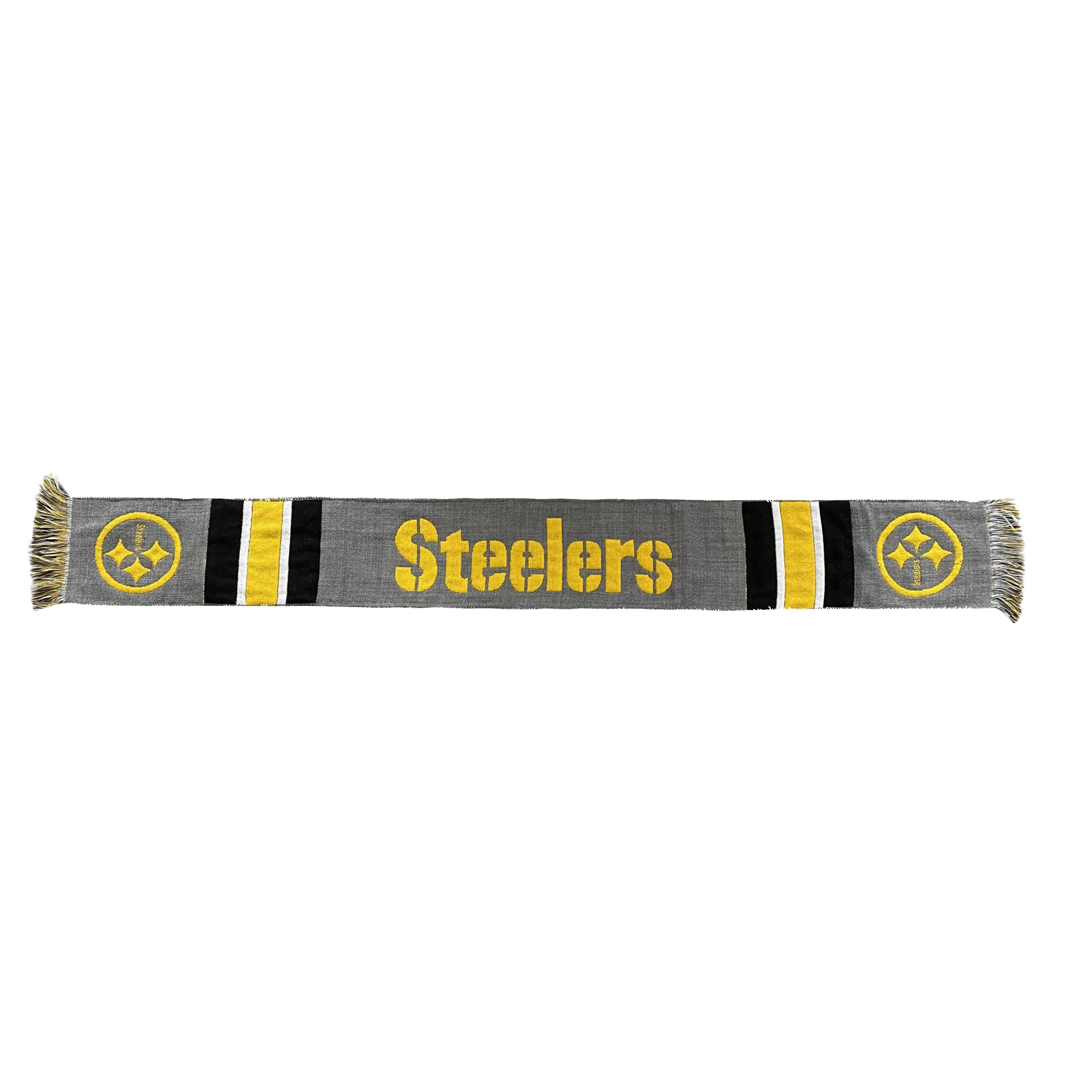 FOCO NFL Grey Woven Scarf, Pittsburgh Steelers, One size — image 1