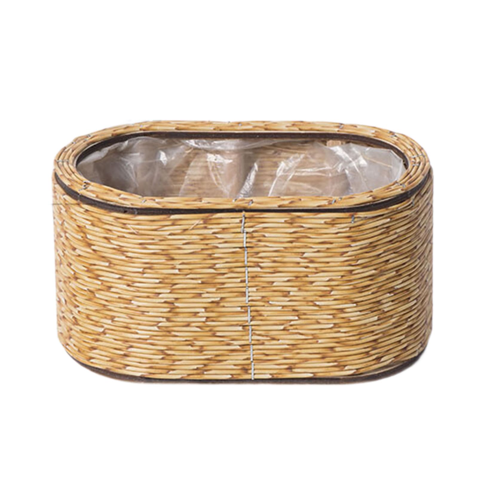 Shurhome Rattan Planter Flower Pots Perfect for Growing and Potted Plant on Balcony and Bedroom Decoration Rattan Planter Basket for Plant