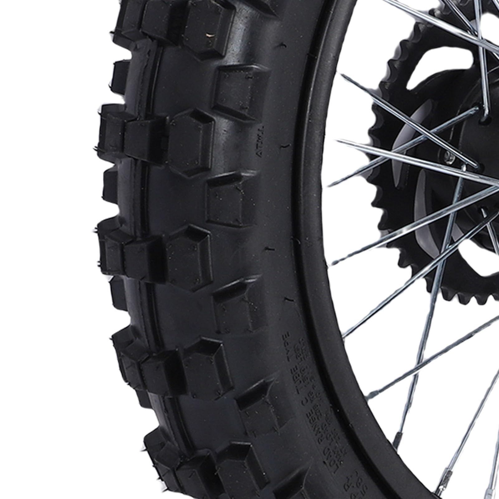 Tbest Neumático de Rueda Trasera para Bicicleta de Cross, Conjunto de Llanta de Piñón de 16 Pulgadas, 90/100, Eje de 15mm, 420, 41T, para Bicicletas Todoterreno Thumpstar SUNL