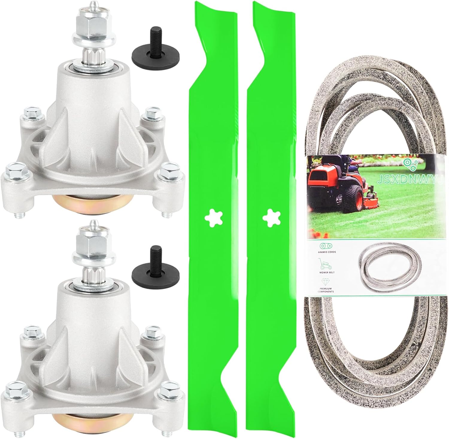 46 Inch Mower Deck Rebuild Kit - Fits Hu sqvarna Pou LAN RZ4623 Z246 RZ4619 RZ5422 RZ4219 RZ4621, 2 Spindles(174356)+2 Blades(21546611)+1 Belt(539117245)