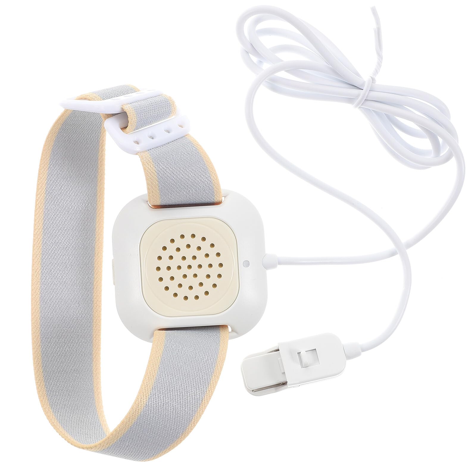 Alarme Énurésie Nocturne avec Capteur Urine pour Garçon Fille et Adultes Bande Flexible Alerte Sonore et Vibration Forte Dispositif de Formation Propreté Blanc Neutre